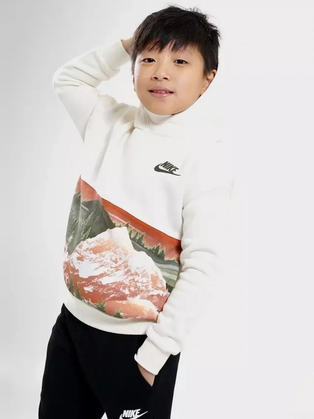 Nike Snow Day Fleece Pullover AOP Hoodie Kids 4t
